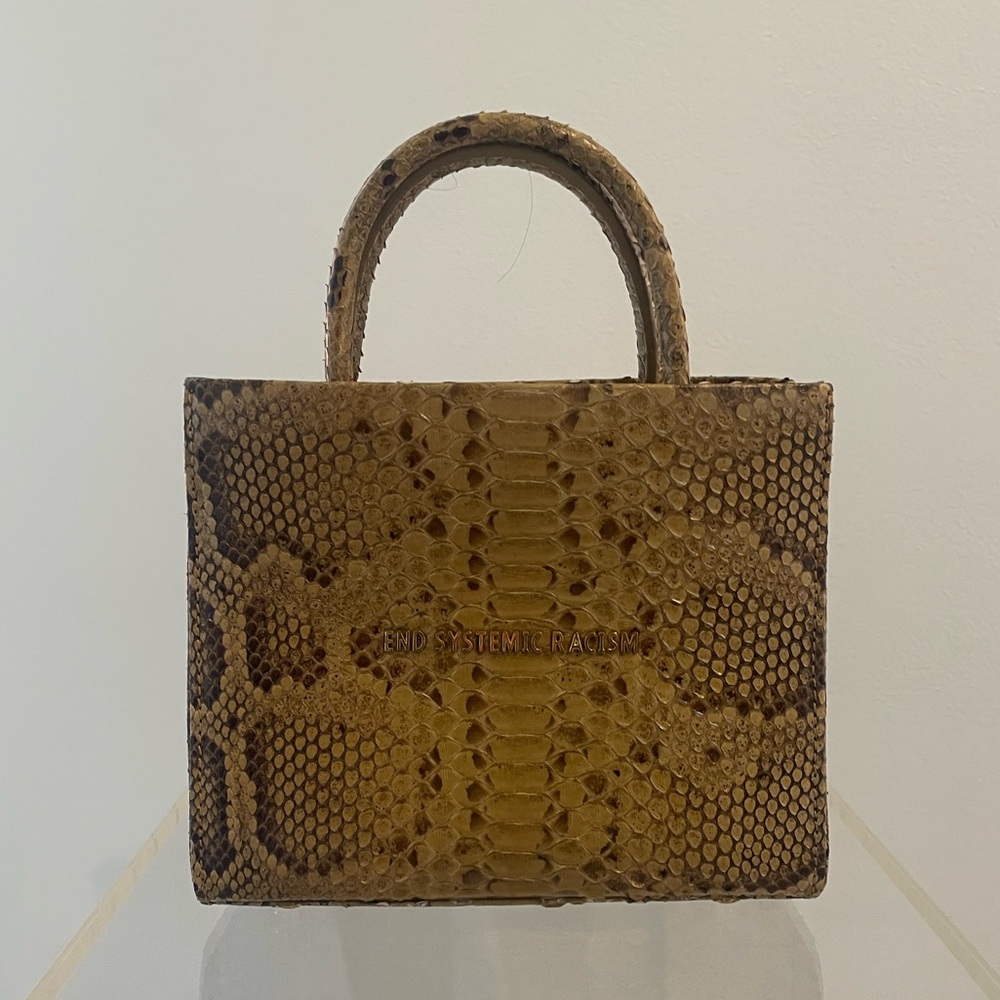 Brandon Blackwood - ESR Tote - Brown Python Pattern Handbag